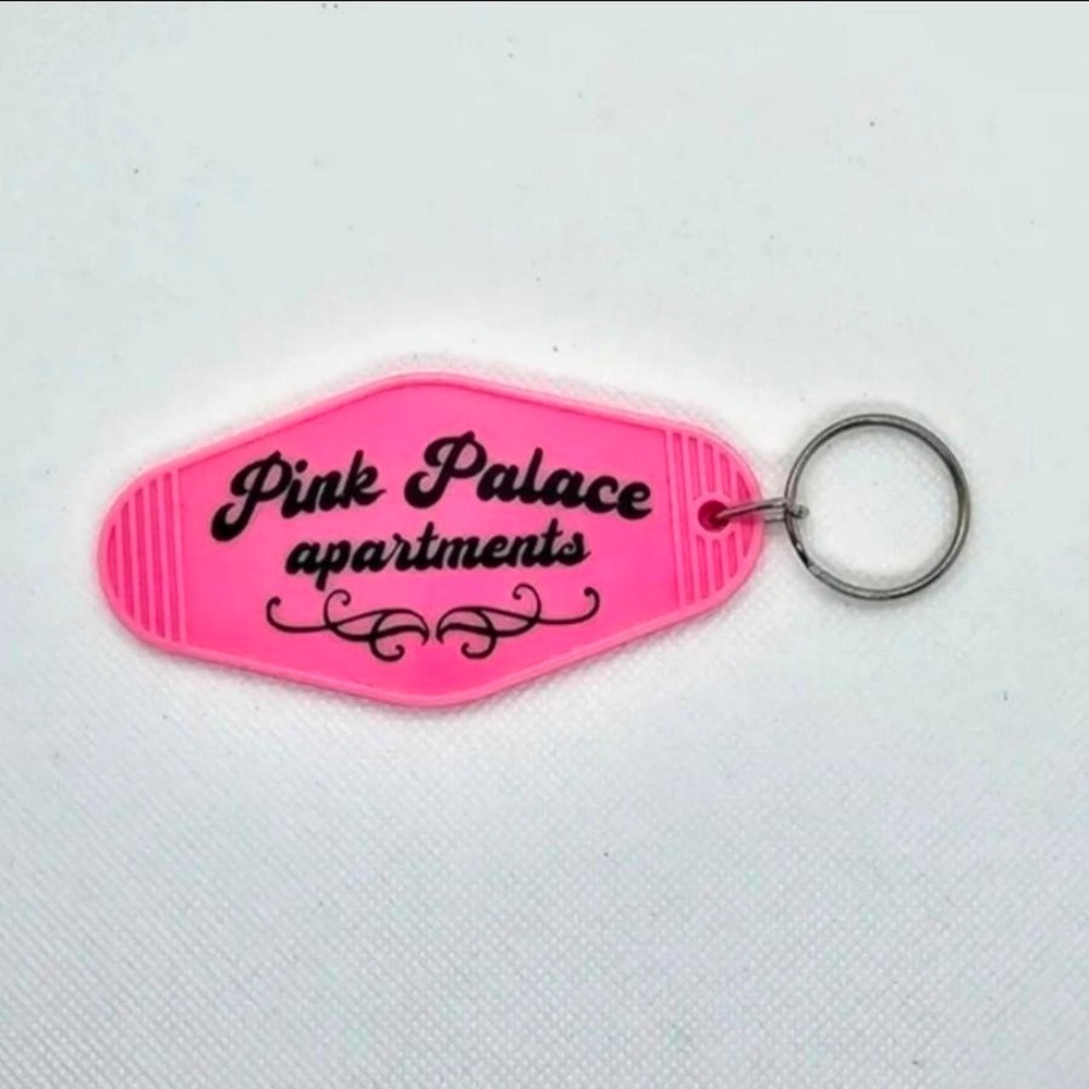 Coraline Inspired Keychain! Pink Palace Apartments/Motel Key Tag!